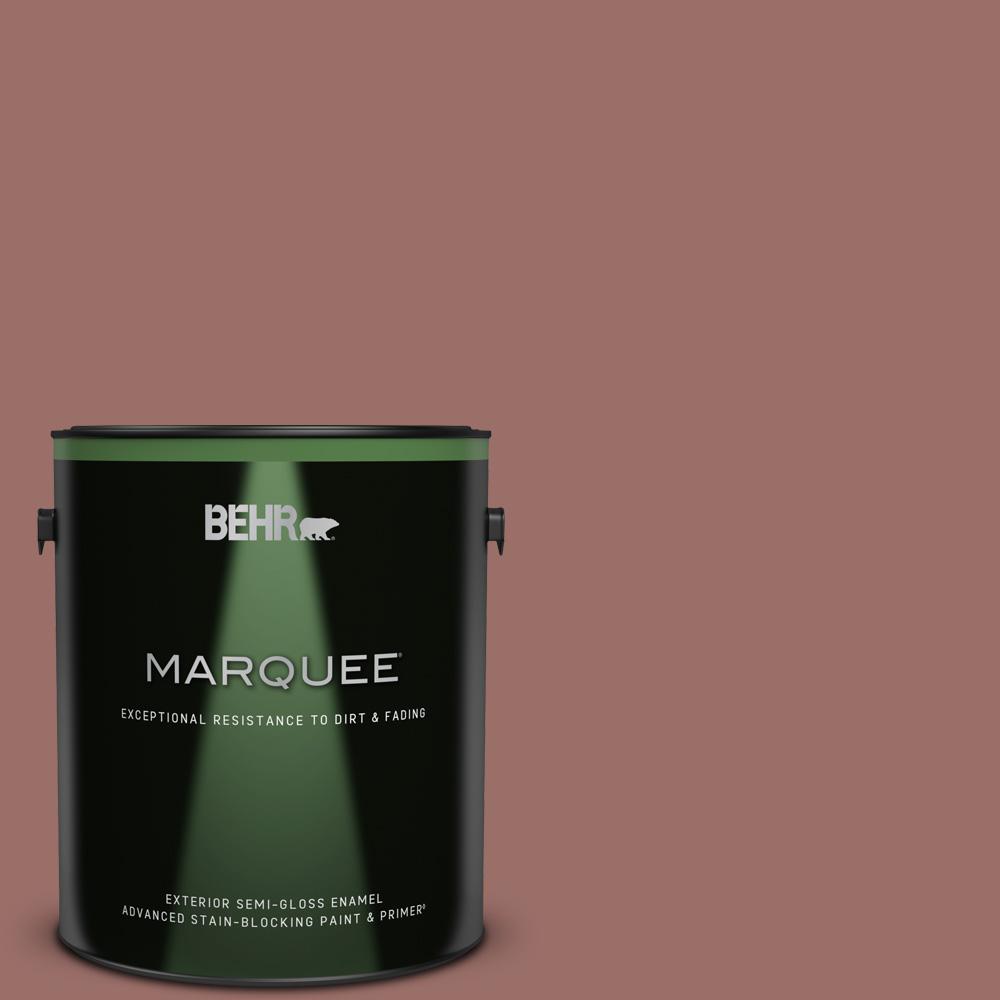 Behr Marquee 1 Gal 170f 6 Gentle Doe Semi Gloss Enamel Exterior Paint And Primer In One The Home Depot