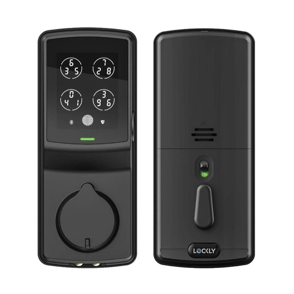 Lockly Secure Plus Matte Black Single-Cylinder Keypad Smart Alarmed ...