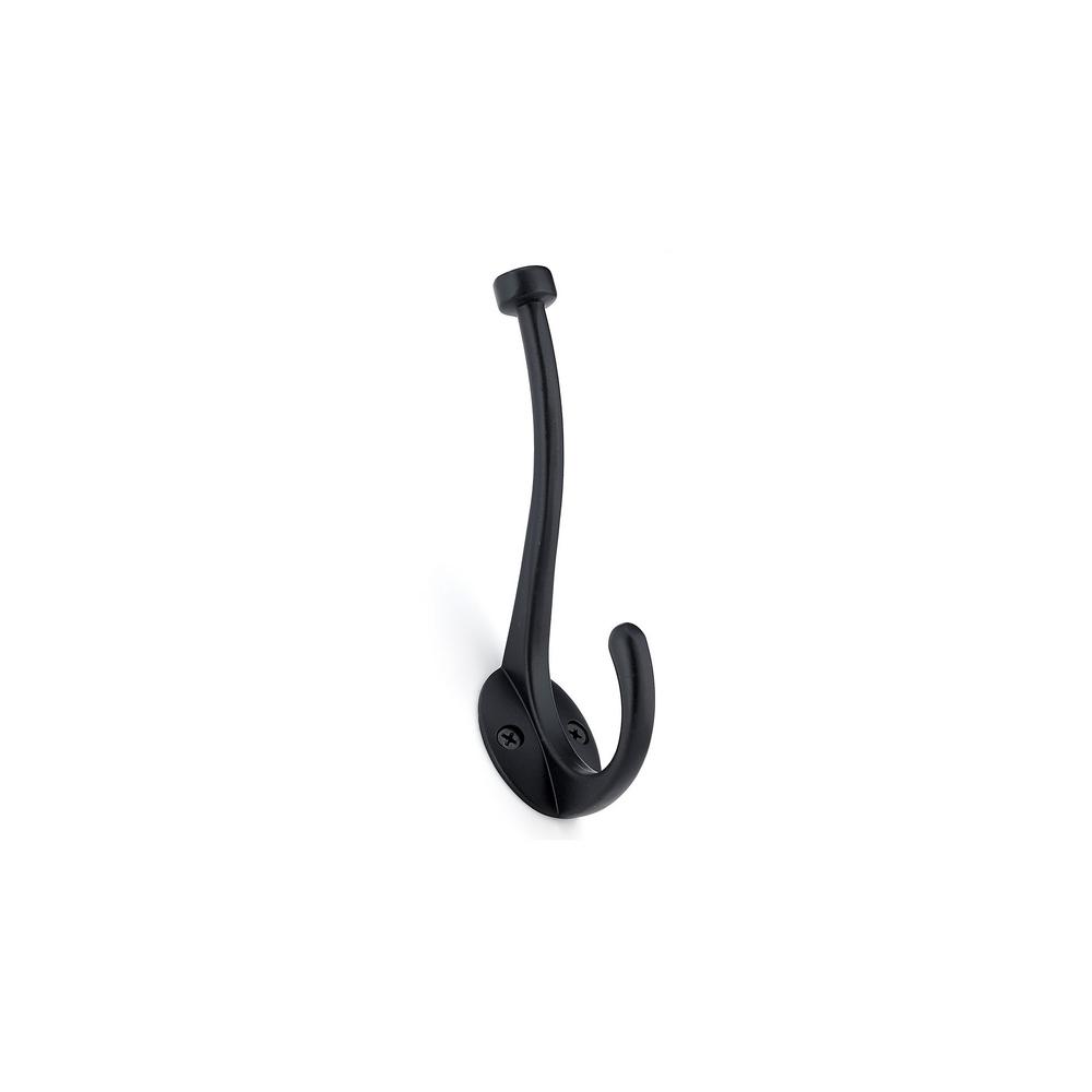 Richelieu Hardware Nystrom Black Double Flattop Large Hook-79629BAG ...