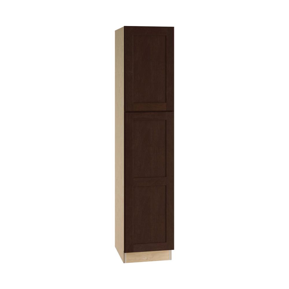 Home Decorators Collection Franklin Assembled 18 X 84 24 In Pantry Utility 2 Single Door Hinge Kitchen Cabinet Manganite