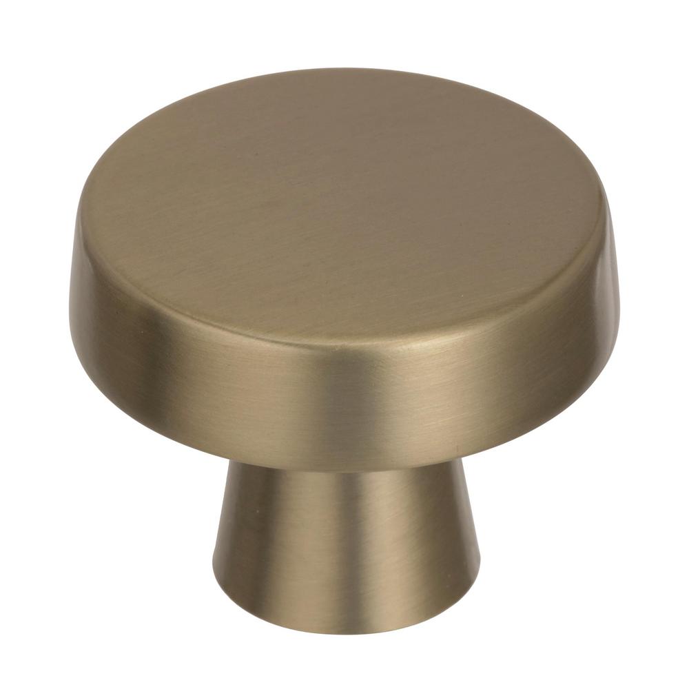 Amerock Blackrock 11/2 in. L (38 mm) Golden Champagne Knob