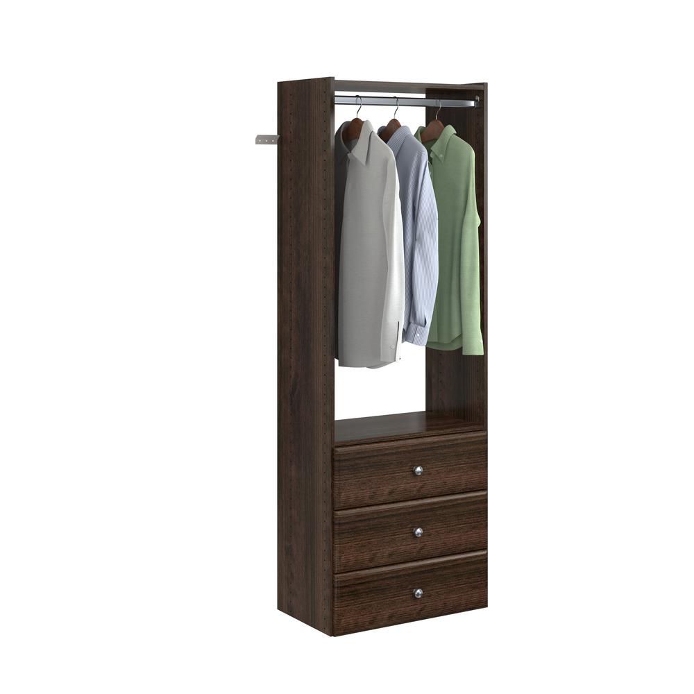 Closet Evolution Elite 25 in. W Espresso Wood Closet TowerTR26 The Home Depot