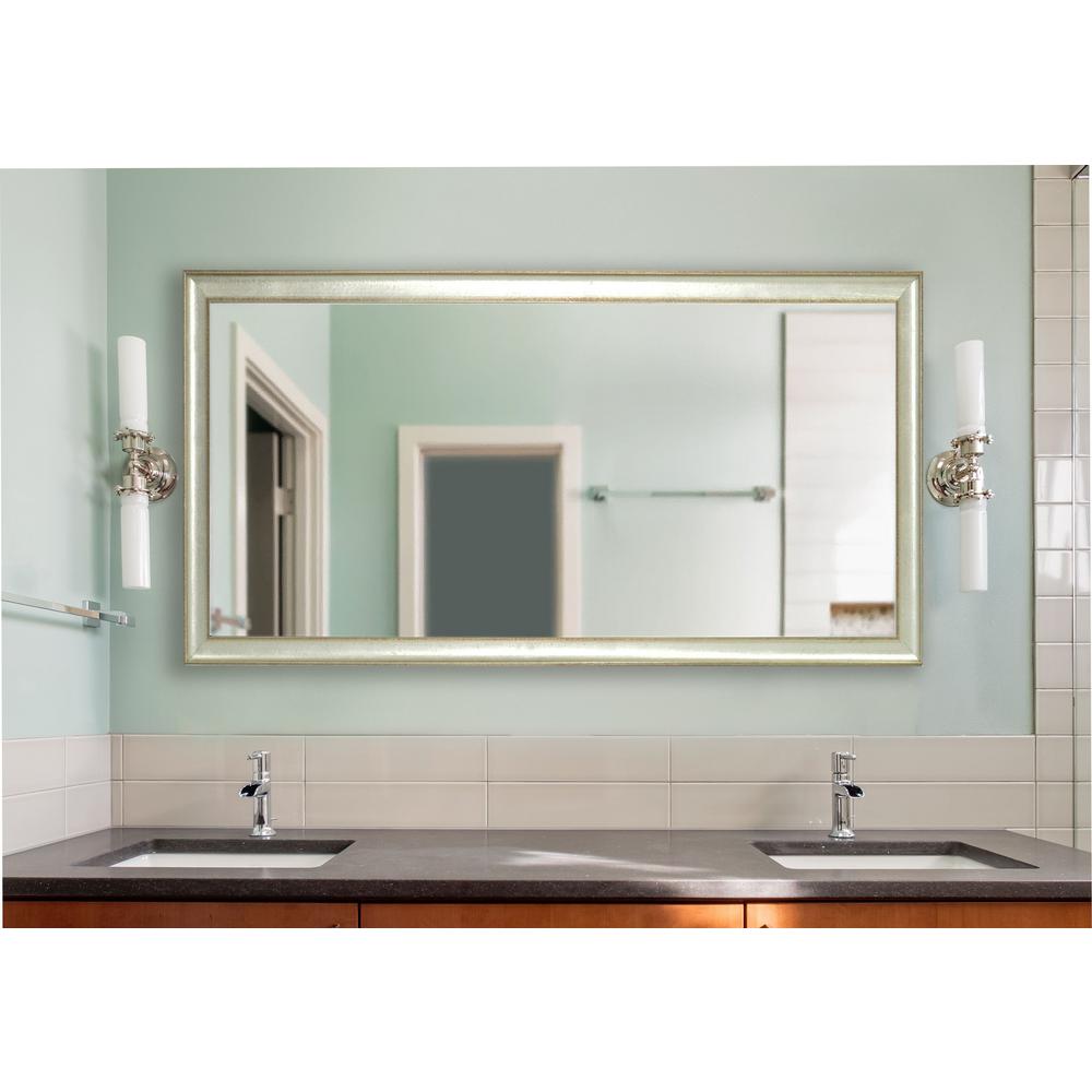 70 5 In X 37 Vintage Silver Extra Large Non Beveled Vanity Mirror