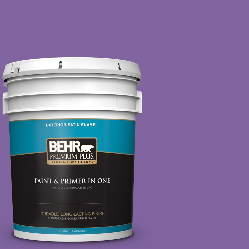 BEHR Premium Plus Ultra 5gal. 620F6 Purple Orchid Satin Enamel Exterior Paint985305 The