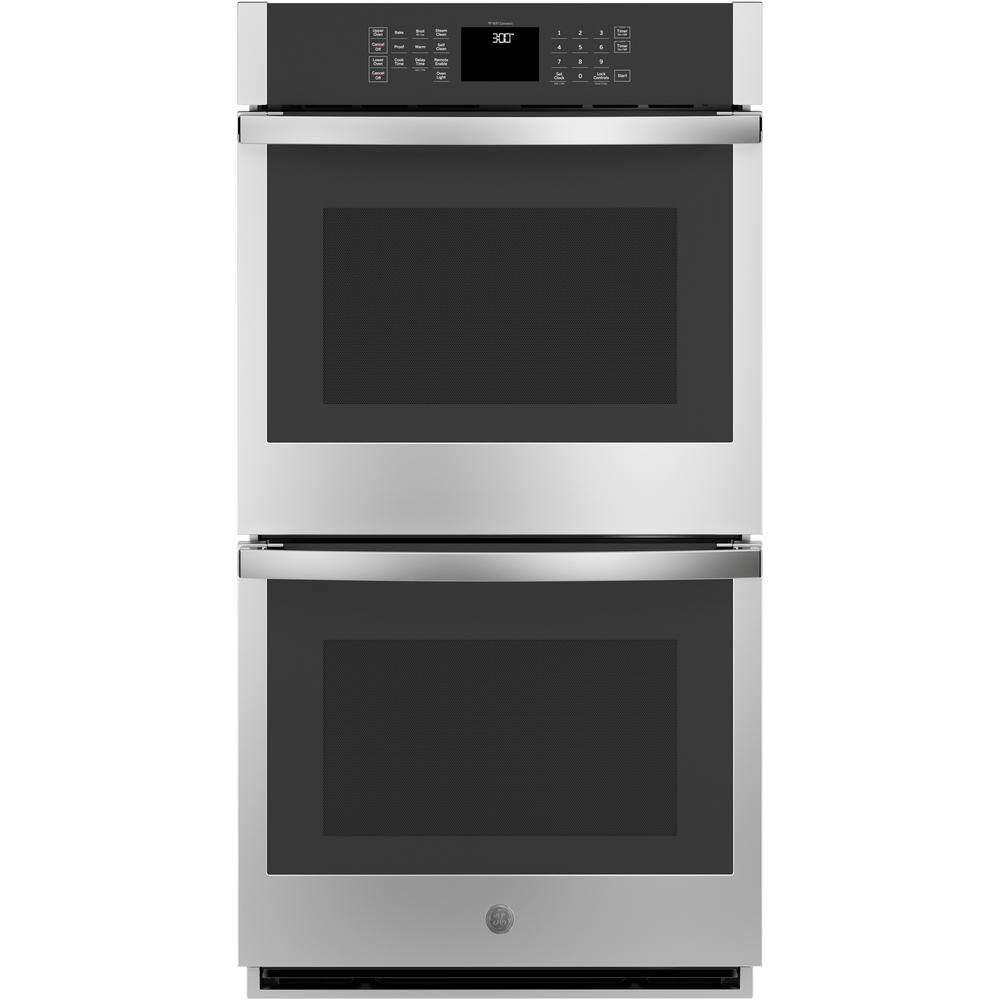 GE 27 in. Smart Double Electric Wall Oven Self-Cleaning with Steam in Stainless Steel, Silver was $2449.0 now $1498.0 (39.0% off)