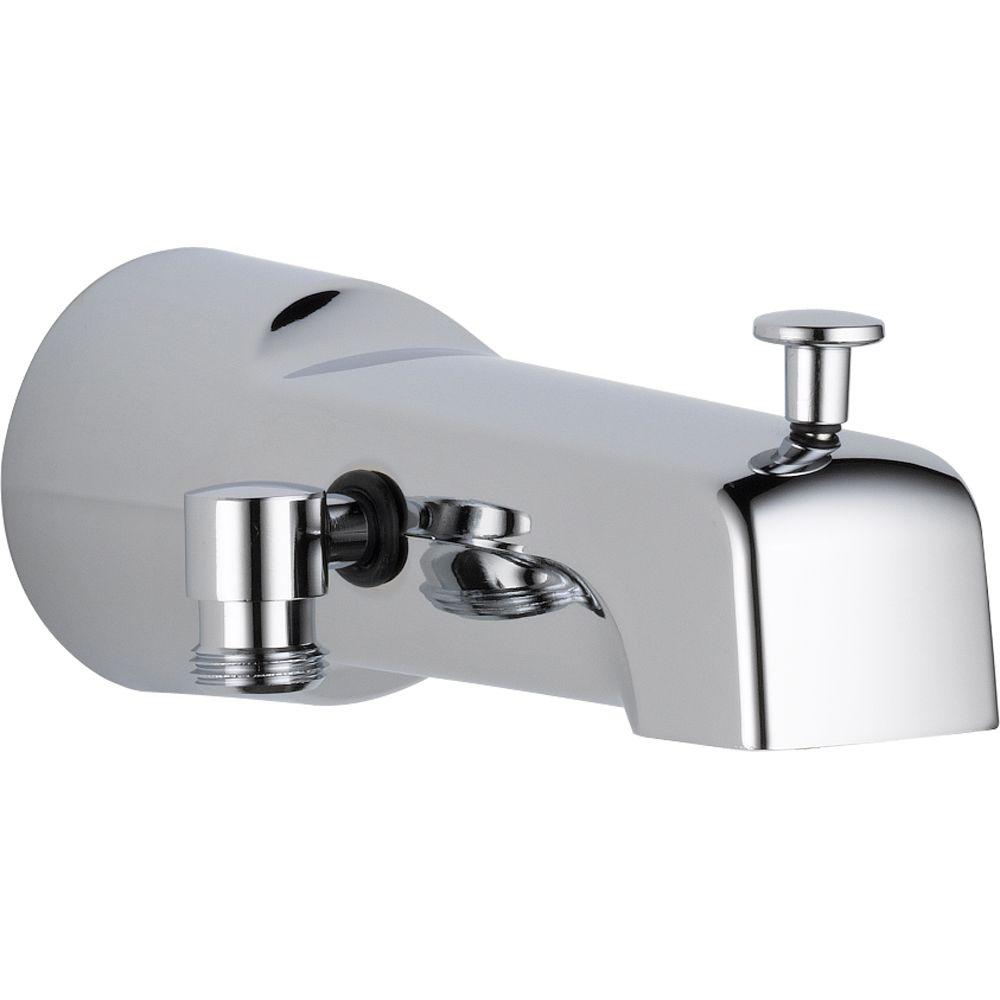 Delta 6 5 In Long Pull Up Diverter Tub Spout In Chrome U1010 PK The 