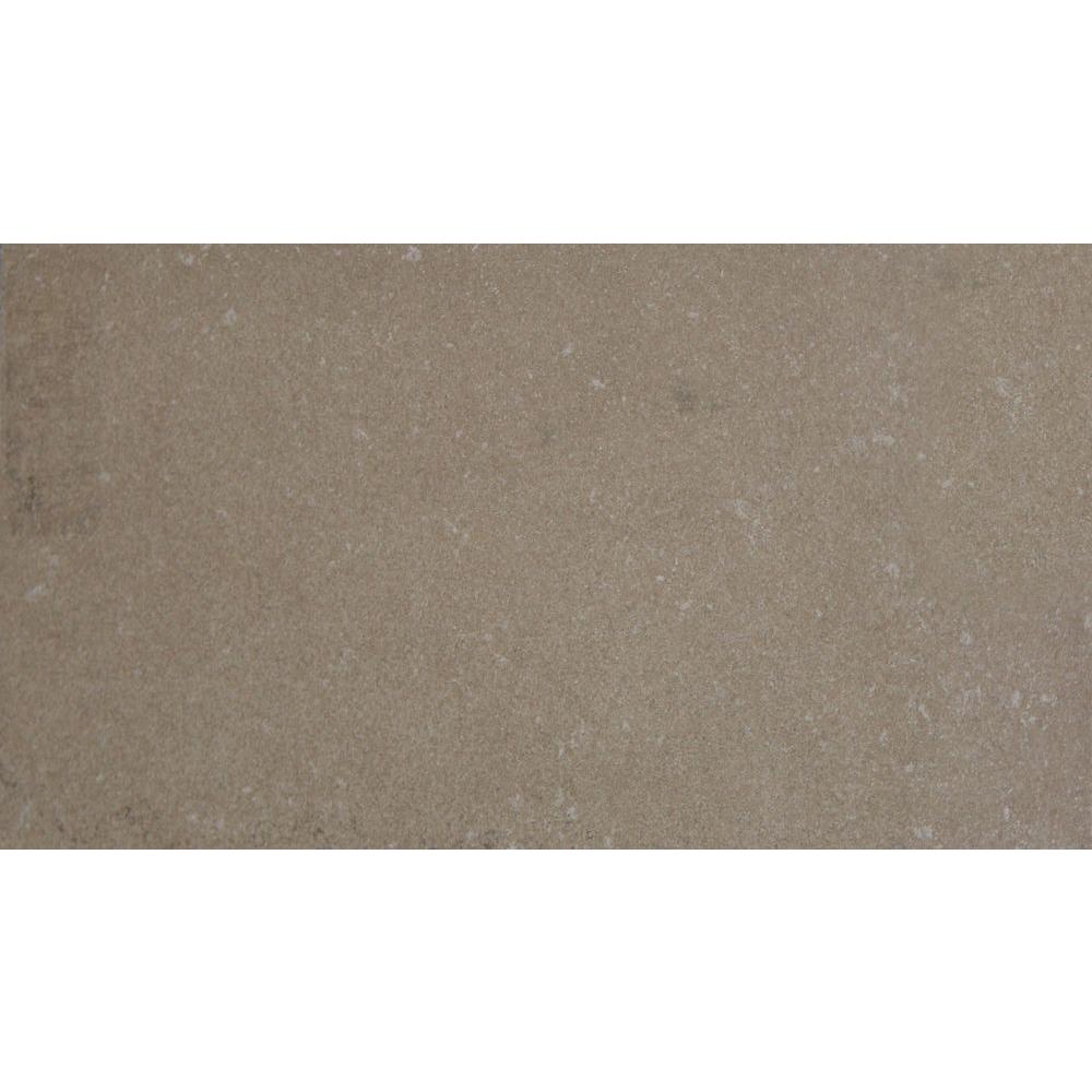 Green Porcelain Tile The Home Depot Beton Olive 12 In X 24 Glazed Porcelain Floor And Wall Tile