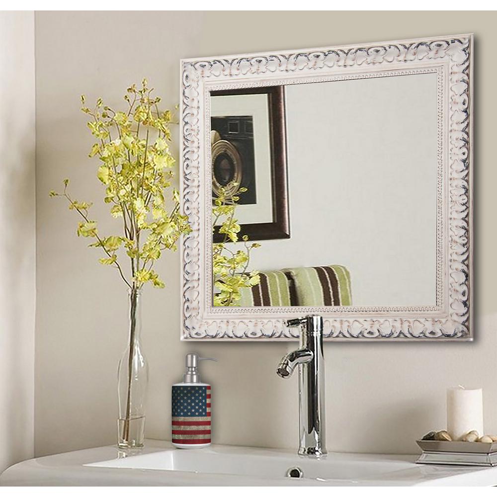 32 5 In X French Victorian White Square Vanity Wall White Square Vanity Wall
