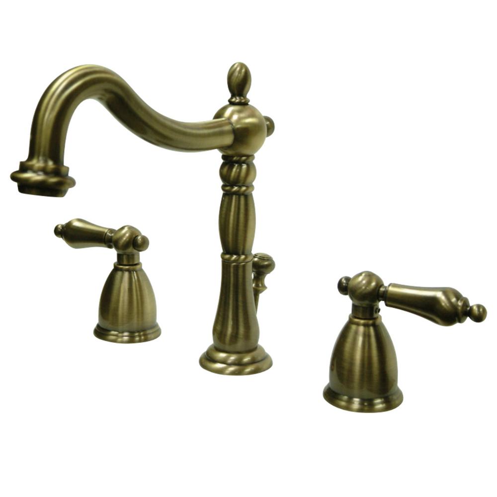 Kingston Brass Heritage 8 in. Widespread 2-Handle Bathroom Faucet in ...