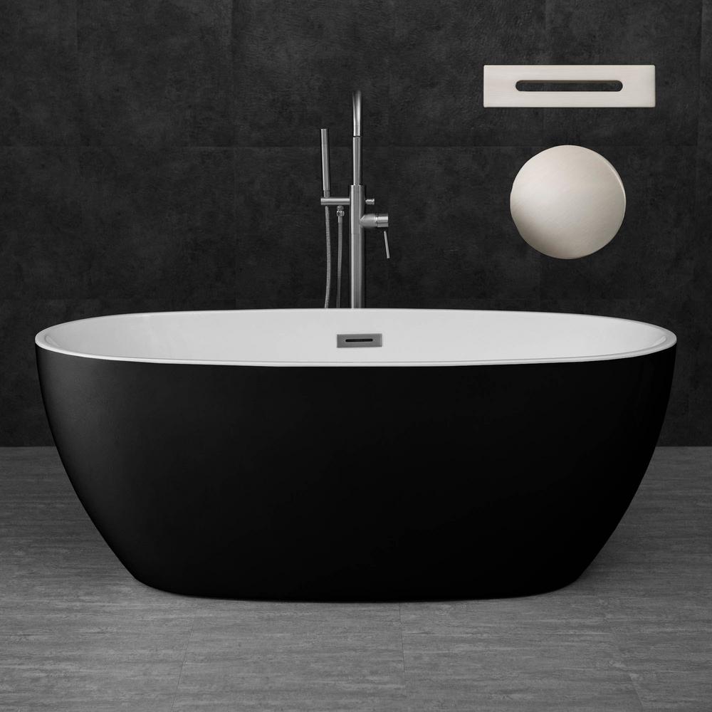 Soaking Center Black Bathtubs Bath The Home Depot