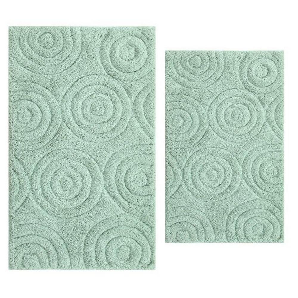 PERTHSHIRE Light Sage 17 in. x 24 in. and 24 in. x 40 in. Circles Bath