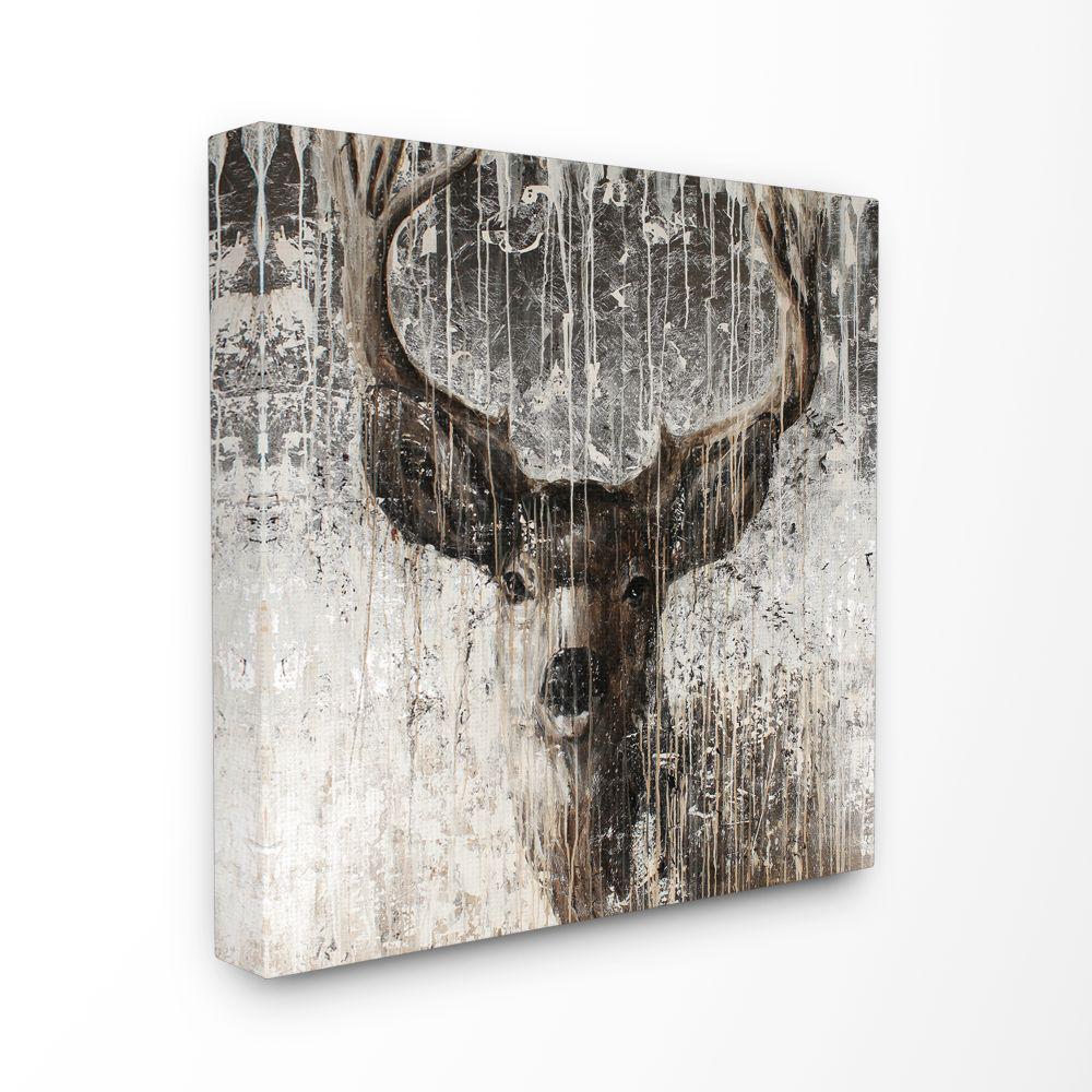 The Stupell Home Decor Collection 17 In X 17 In Deer Portrait