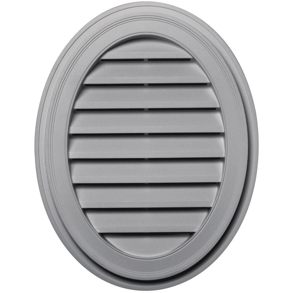 Builders Edge 27 in. Oval Gable Vent in Gray120042127016 The Home Depot
