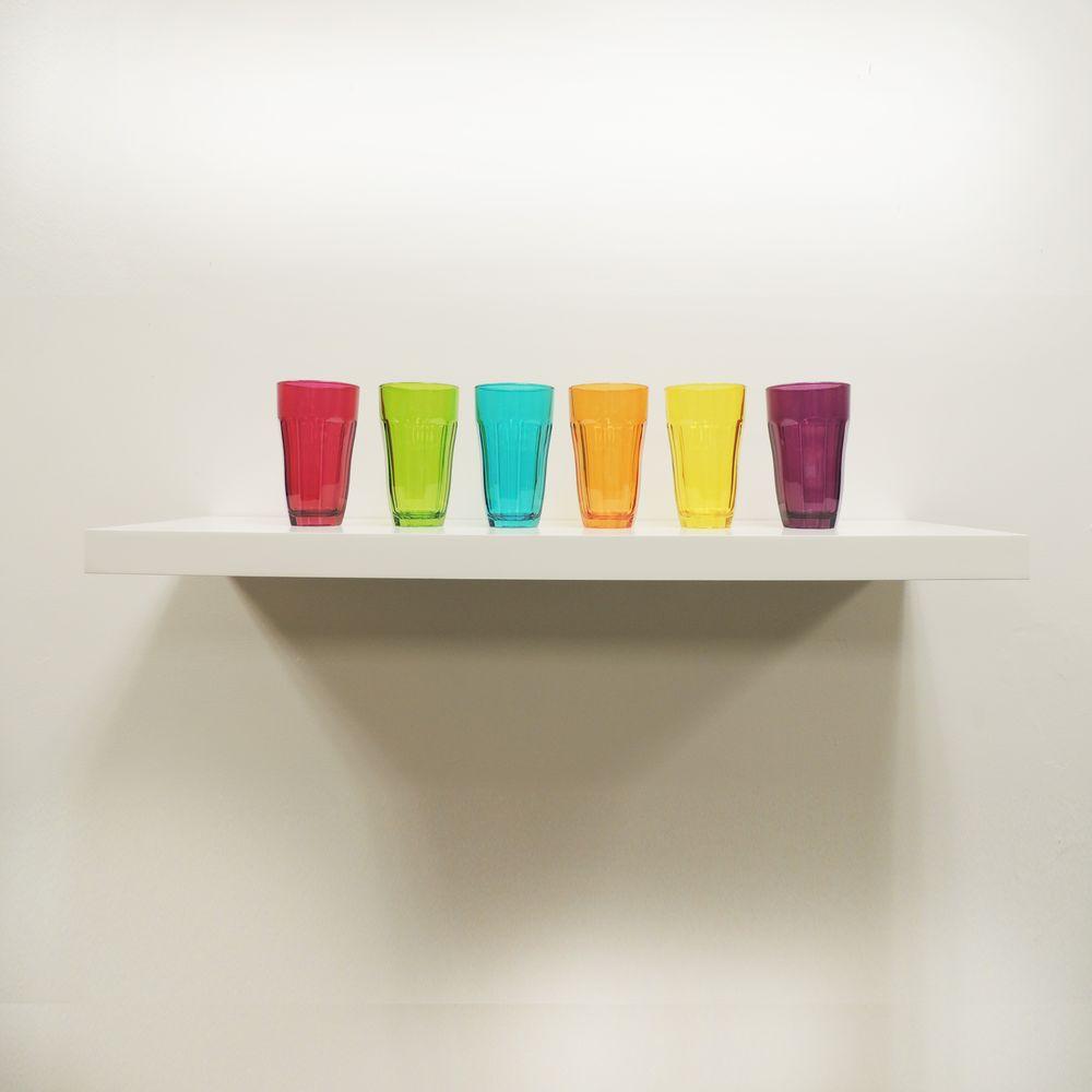 inPlace 23.6 in. W x 10.2 in. D x 2 in. H White MDF Floating Wall Shelf 0191828 The Home Depot