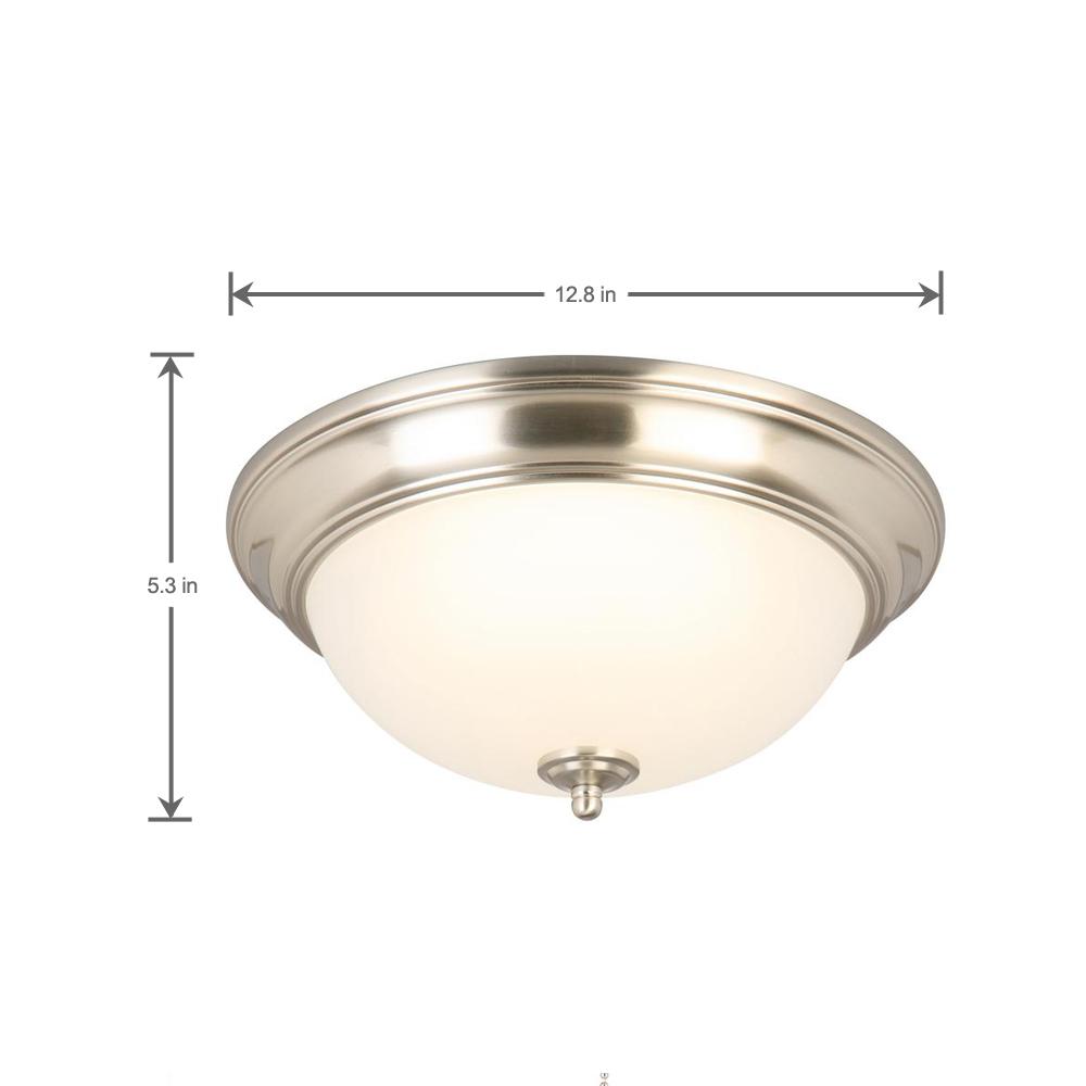 Commercial Electric 13 In 180 Watt Equivalent Brushed Nickel 180 Watt Equivalent Brushed Nickel