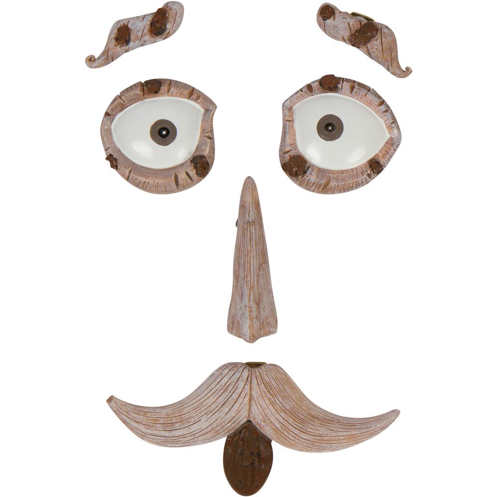 Hilarious Home Whimsical Outdoor Garden Tree Face Decoration Set