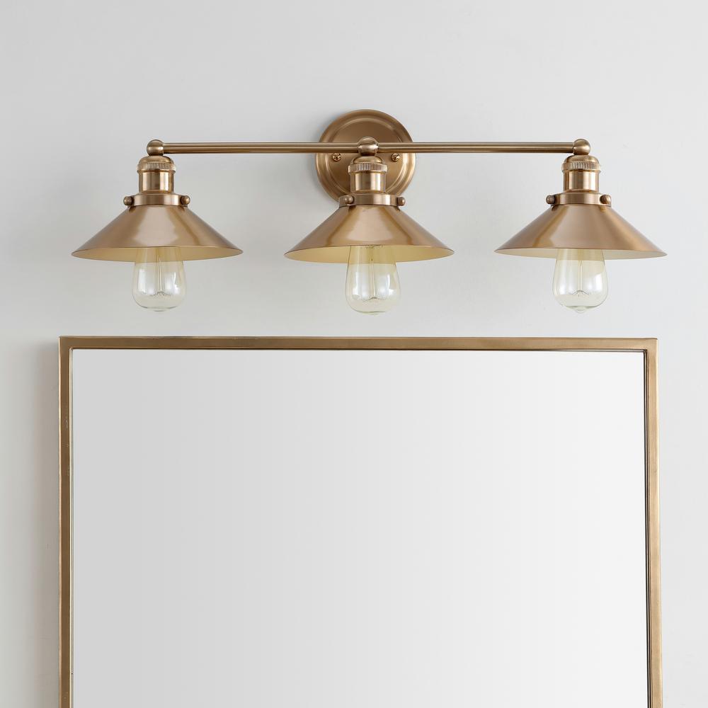 Jonathan Y August 26 5 In 3 Light Metal Brass Gold Vanity Light Jyl7431a The Home Depot