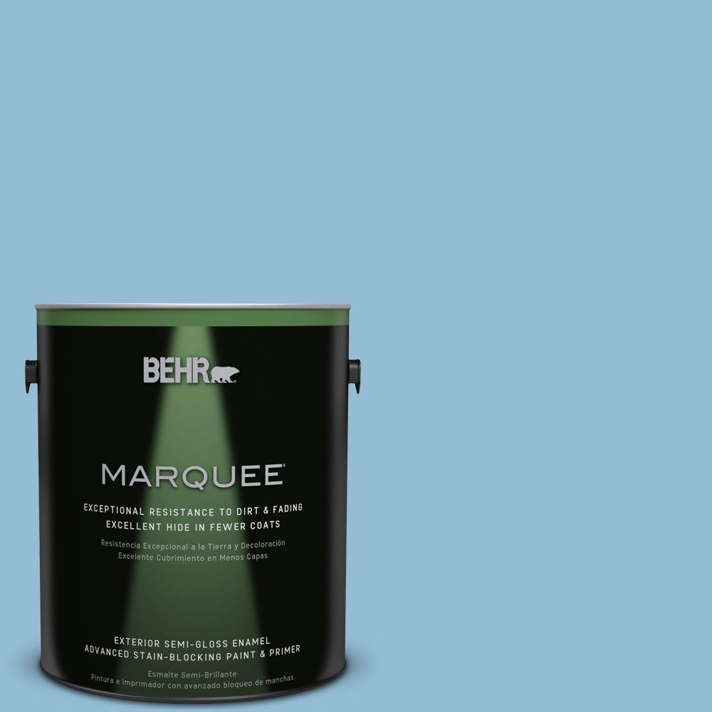 BEHR Premium Plus Ultra 1 gal. M5003 Blue Chalk Color SemiGloss