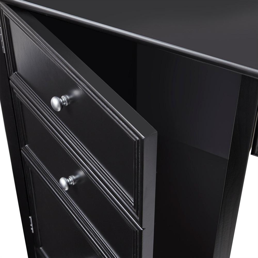 Home Decorators Collection Oxford Black Executive Desk 30 5 In H