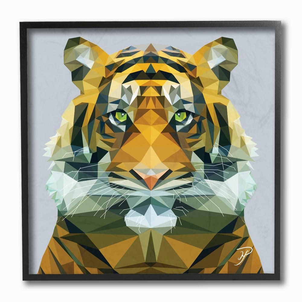 Тигр графический кубизм