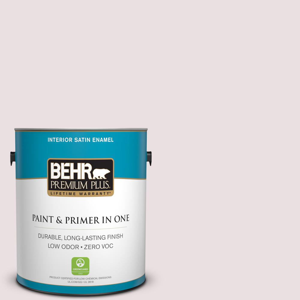 BEHR Premium Plus 1 gal. 130E1 Glaze White Satin Enamel Zero VOC