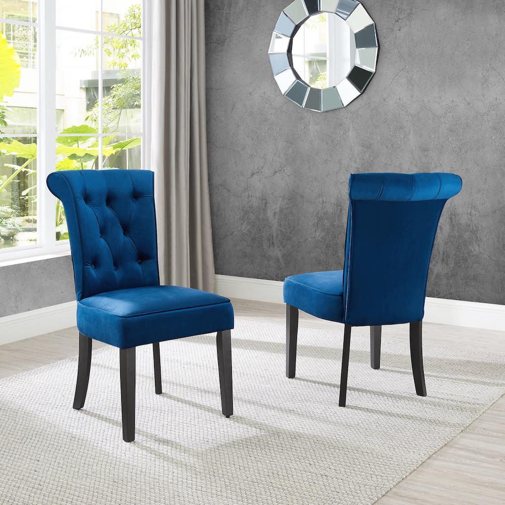 Baxton Studio Germaine Navy Blue Dining Chairs (Set of 2) 160-9914-HD ...