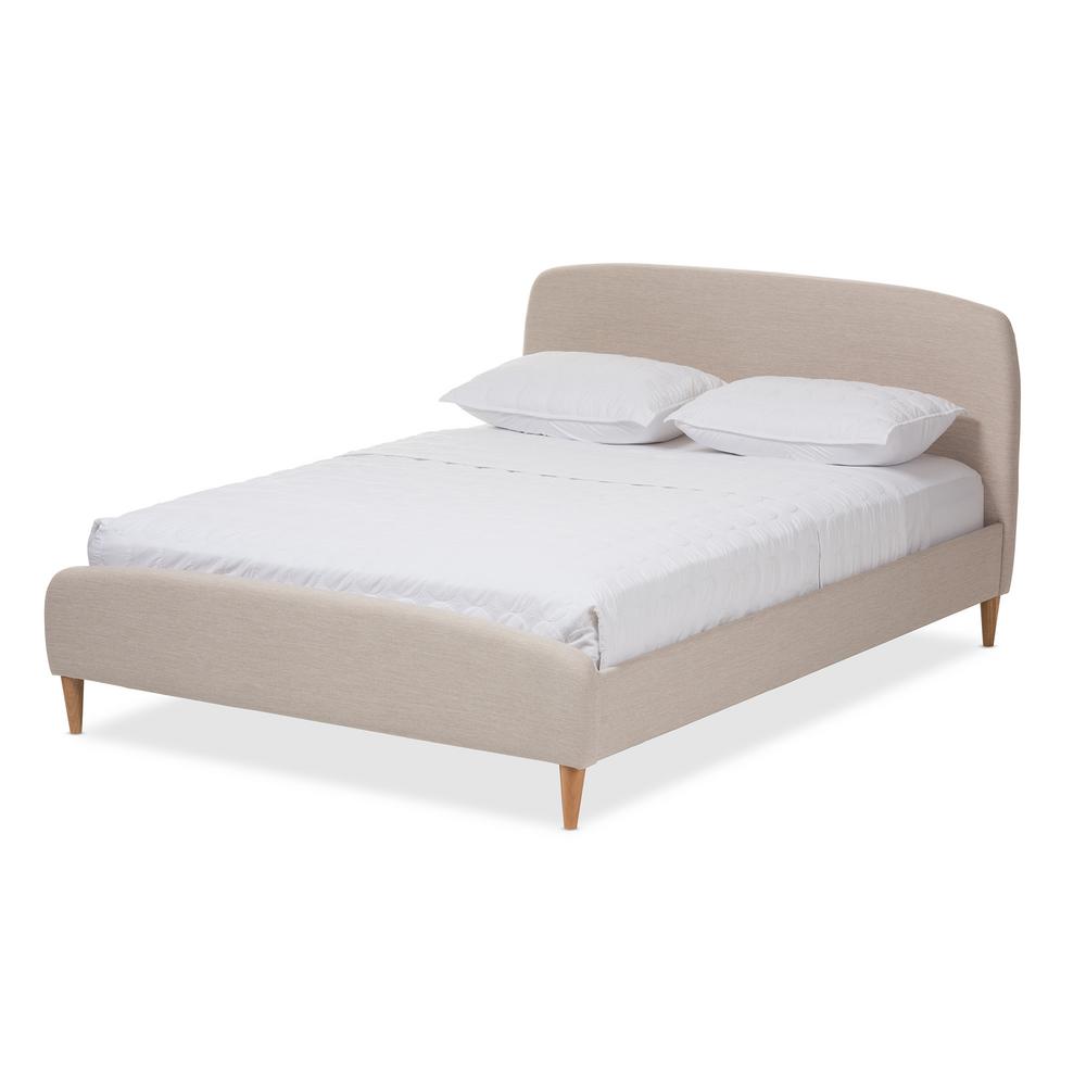 Baxton Studio Mia Mid Century Beige Fabric Upholstered King Size Bed Baxton Studio Mia Mid Century Beige Fabric Upholstered King Size Bed 28862 7411 Hd The Home Depot
