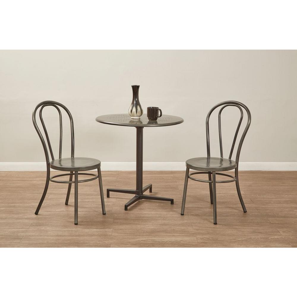 OSPdesigns Odessa Matte Silver Metal Dining Chair (Set of 2)OD2918A2C2101 The Home Depot