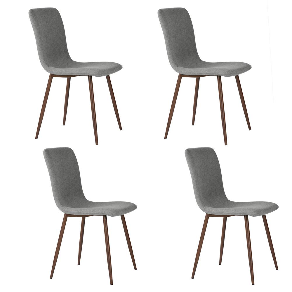 FurnitureR Scargill Grey Fabric Dining Chair (Set of 4)