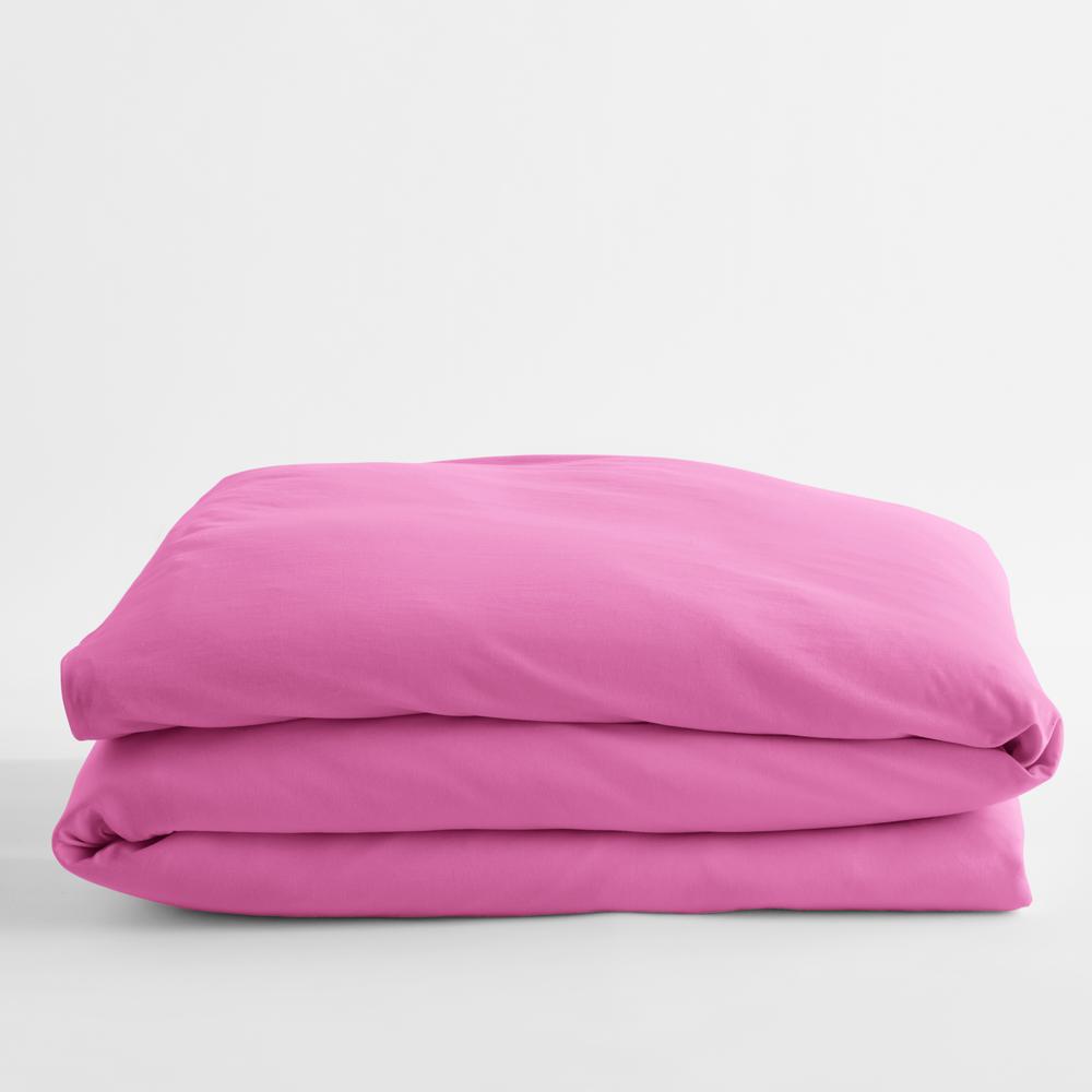 The Company Store Organic Cotton Jersey Knit Natural Solid Queen Duvet