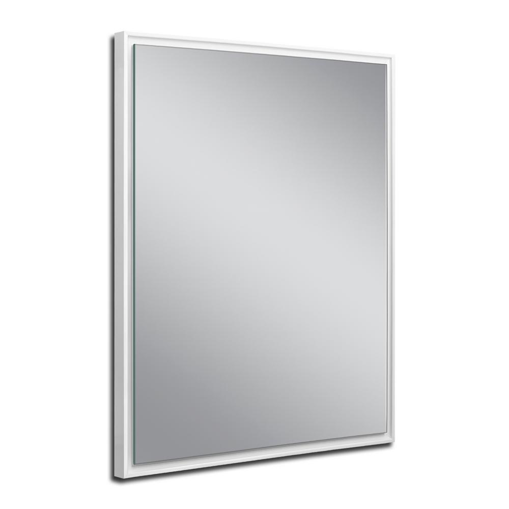Deco Mirror 24 inch W x 30 inch H White Studio Float Wall Mirror by Deco Mirror