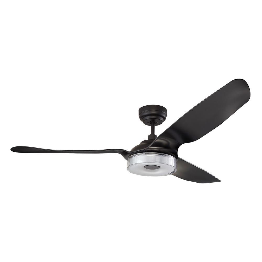 CARRO Icebreaker 56 in. Indoor/Outdoor Black Smart Ceiling Fan