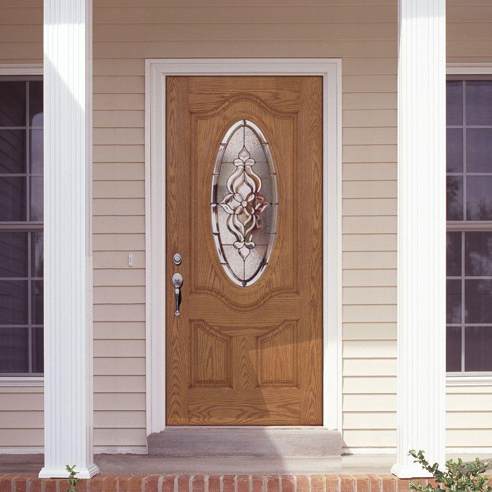 Feather River Doors 37 5 In X 81 625 In Lakewood Zinc 3 4 Oval