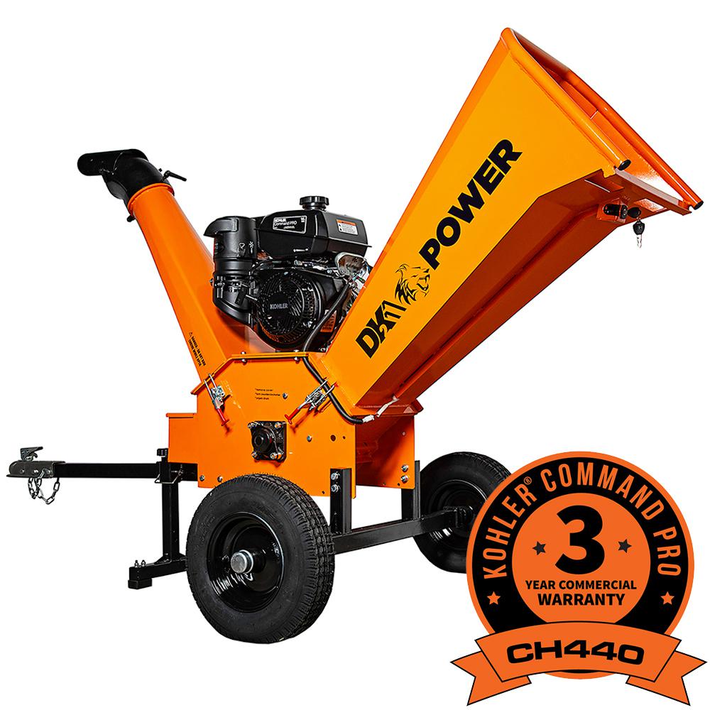 6 In 14 Hp Gas Ed Kohler Engine Chipper Shredder With Dot Road Legal Tires Extended Axles And Trailer Tow Hitch