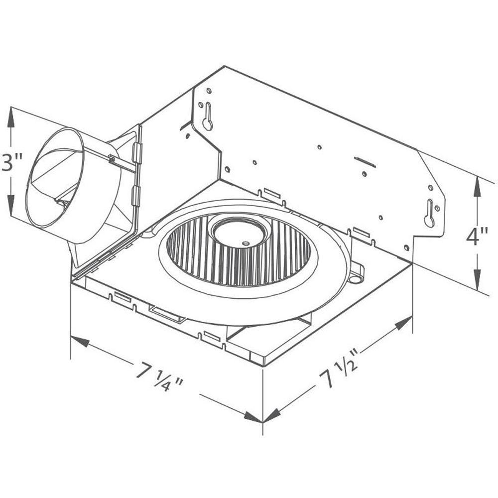 Delta Breez Slim Series 70 Cfm Wall Or Ceiling Bathroom