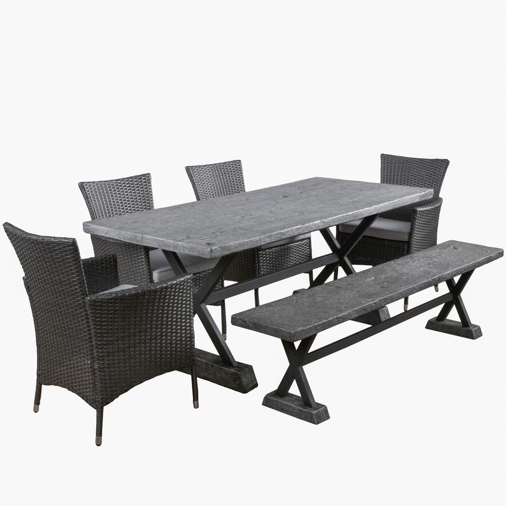 Composite Weather Resistant Patio Dining Sets Patio Dining Furniture The Home Depot