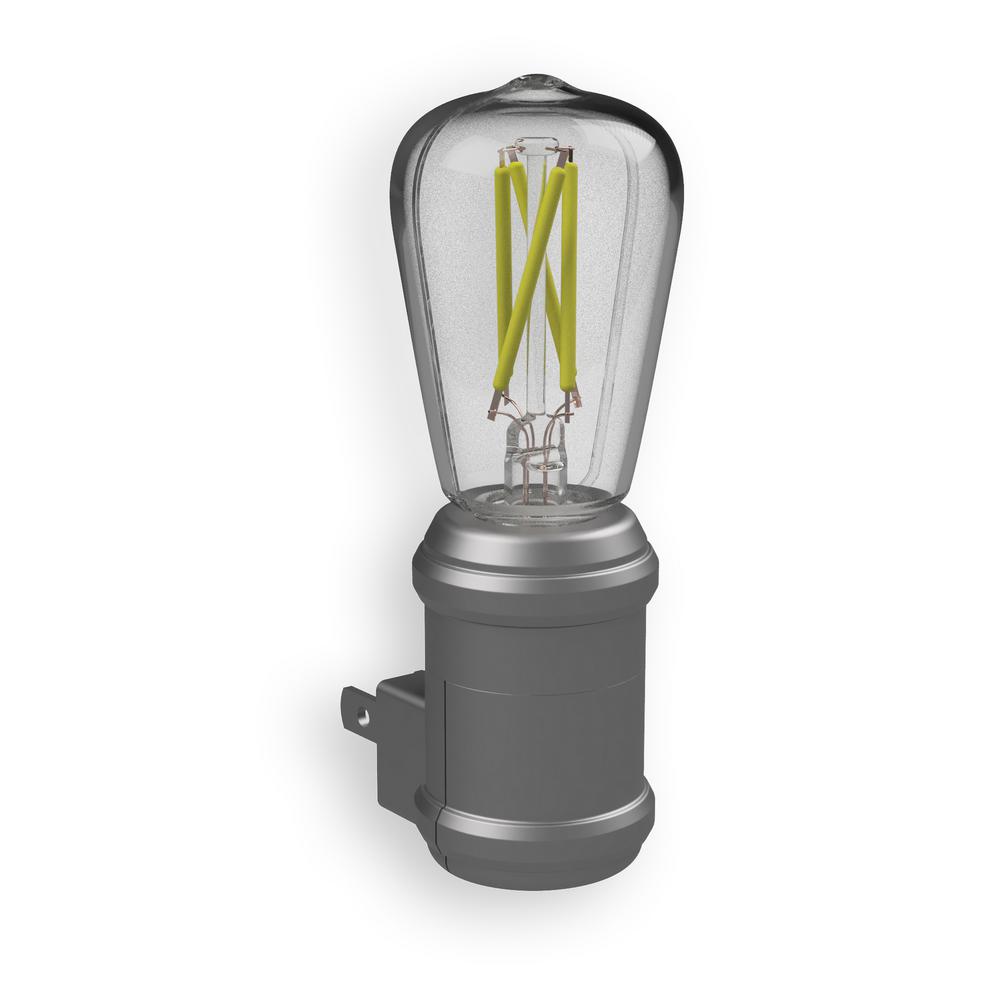 Westek Aged Nickel Automatic Vintage Edison Led Night Light Nl Edsn Aged Nickel Automatic Vintage Edison Led Night Light