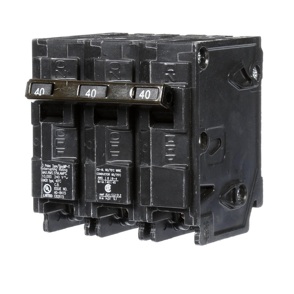 40 - 3 Pole Breakers - Circuit Breakers - The Home Depot