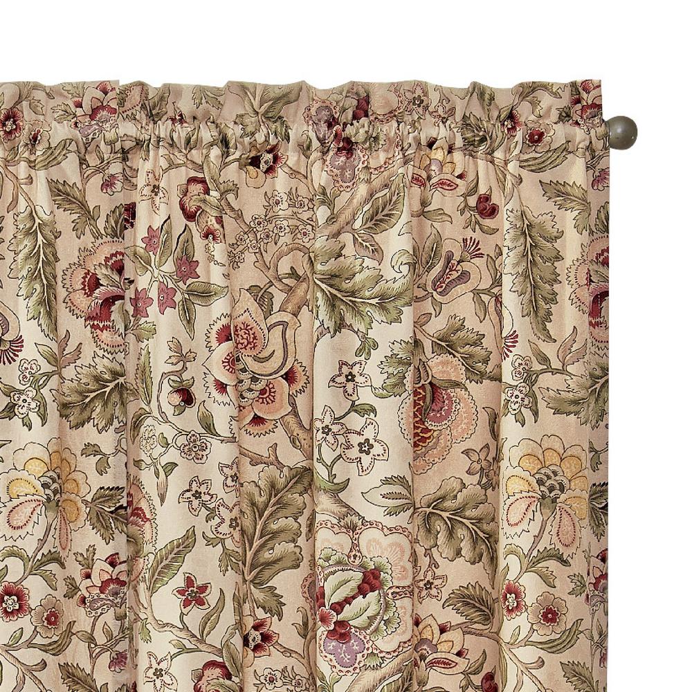 Waverly Imperial Dress Window Tiers In Antique 52 In W X 24 In L 14079052024ant The Home Depot