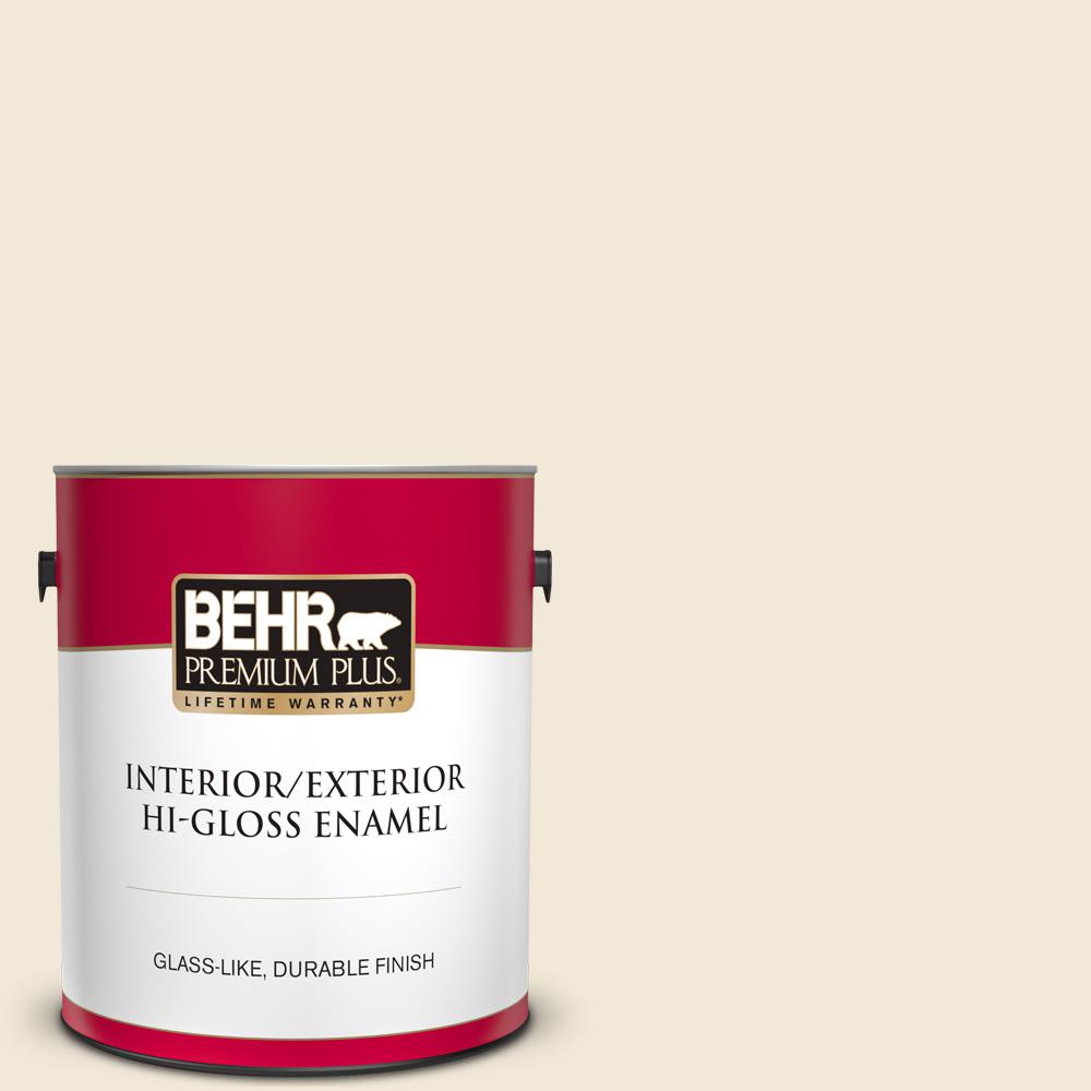 Behr Premium Plus 1 Gal 13 Cottage White Hi Gloss Enamel