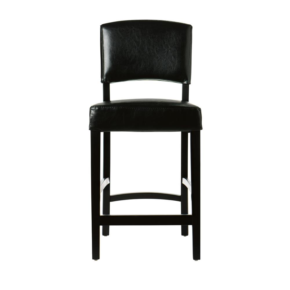 Home Decorators Collection 24 In Black Cushioned Counter Home Decorators Collection 24 In Black Cushioned Counter