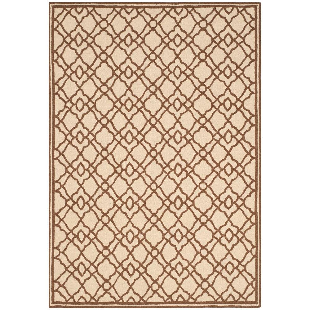 Safavieh Four Seasons Ivory/Dark Brown 8 ft. x 10 ft. Indoor/Outdoor