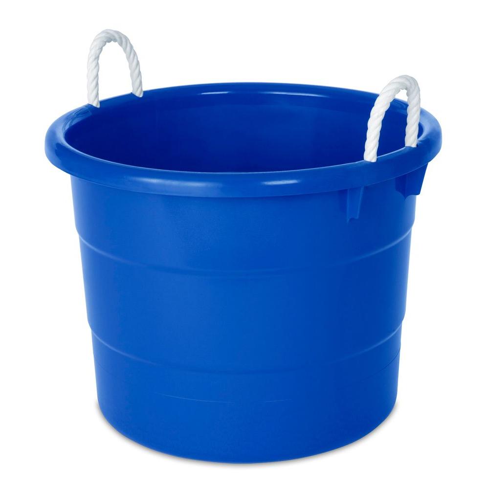 HDX 18 Gal. Tub with Rope Handle in Blue0402HDCB.08 The Home Depot