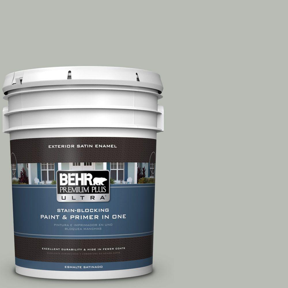 BEHR Premium Plus Ultra 5gal. HDCAC21 Keystone Gray Satin Enamel Exterior Paint985405 The
