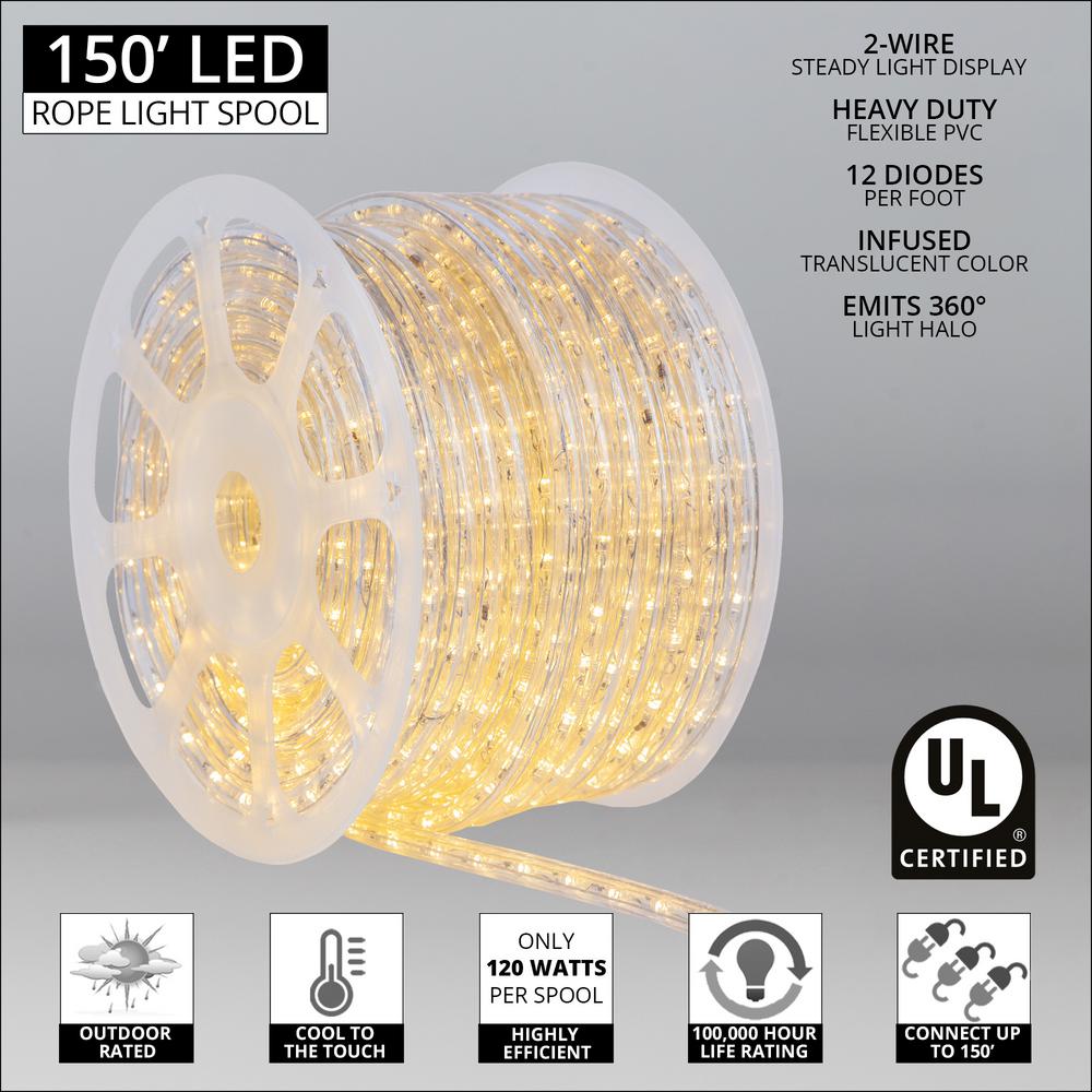 LED Rope Light 18 ft Connect Up To 150 ft For Indoor And Outdoors 