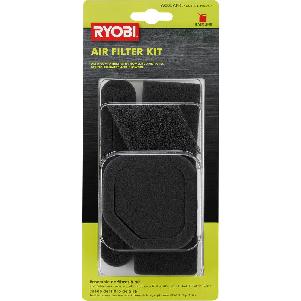 RYOBI Air Filter Kit for Trimmers and BlowersAC05AFK The Home Depot