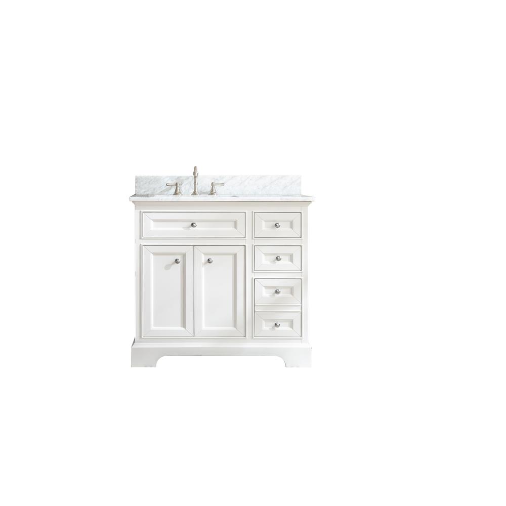 Ari Kitchen And Bath South Bay 37 In Single Bath Vanity In White