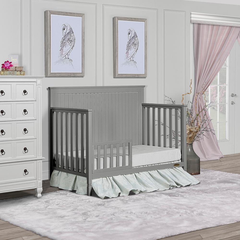 Dream On Me Alexa Storm Grey 5 In 1 Convertible Crib 728 Sgy The