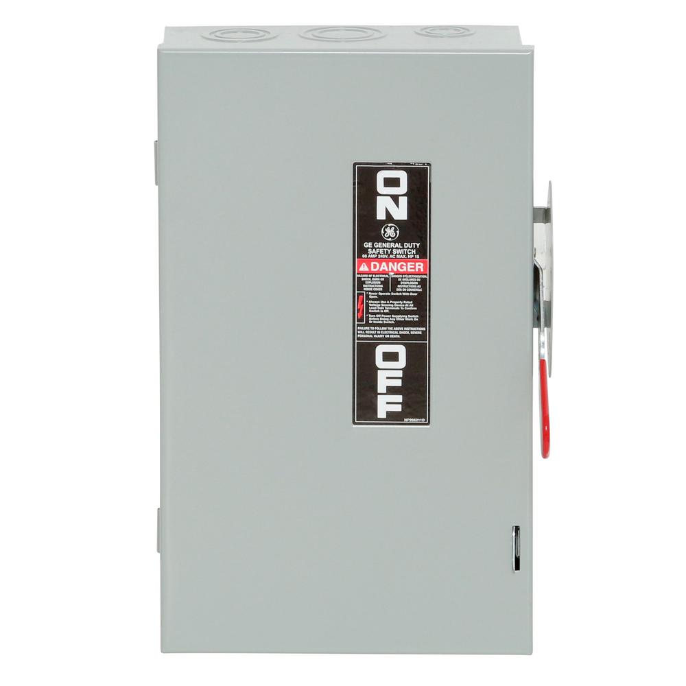 GE 60 Amp 240Volt NonFuse Electrical Power Handle Lockable Safety