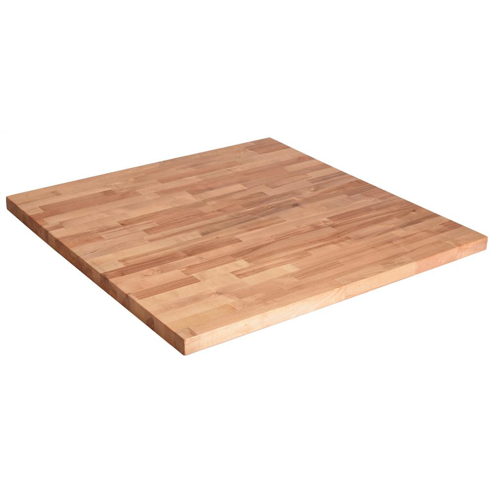 36in.x 36in.x1.5in Wood Butcher Block Countertop in Unfinished Birch